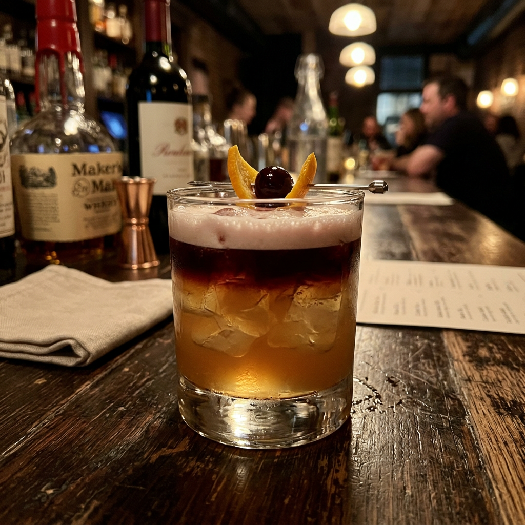 🧪 Experimento #42: New York Sour: Experimento de Camadas em Coquetelaria